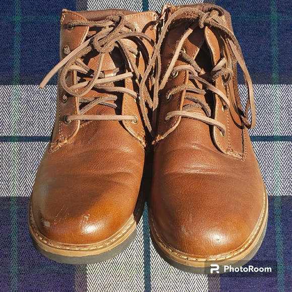 Vintage 90s Steve Madden brown hiking boots - Picture 2 of 10